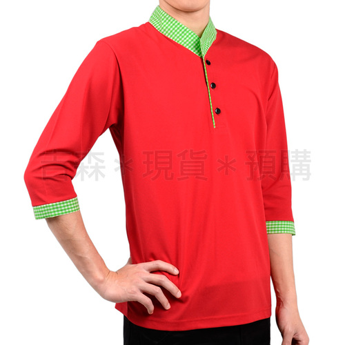 立領吸排七分袖POLO衫(男版)